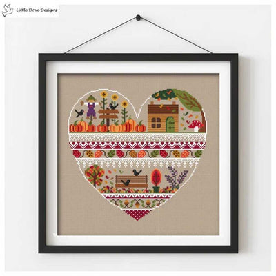 Little Dove Designs Cross Stitch Kit - Heart of Autumn