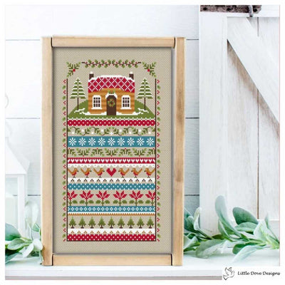 Little Dove Designs Cross Stitch Kit - Holly Cottage