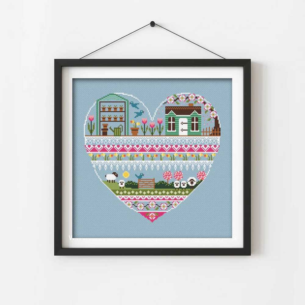 Little Dove Designs Cross Stitch Kit - Heart of Spring