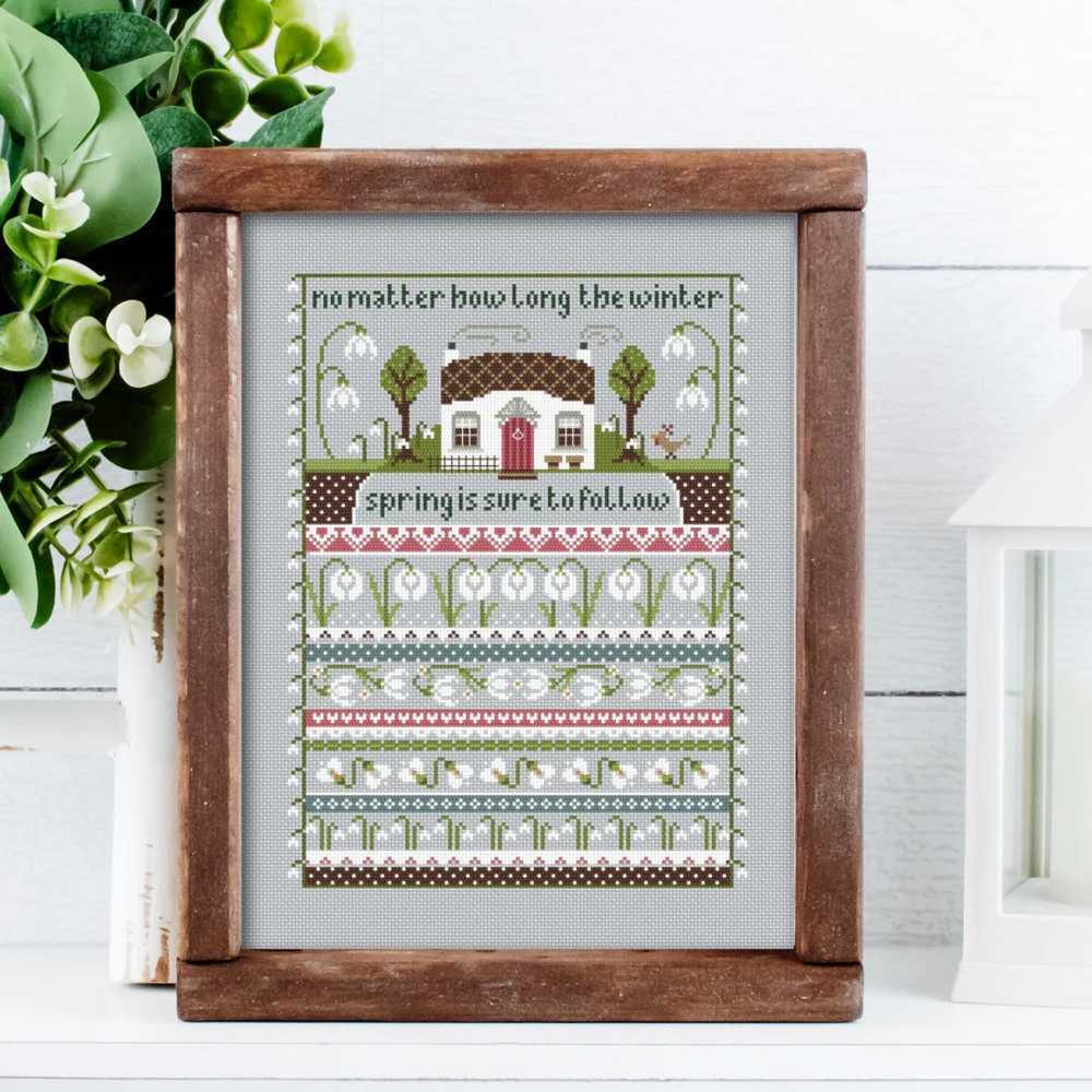 Little Dove Designs Cross Stitch Kit - Snowdrop Cottage