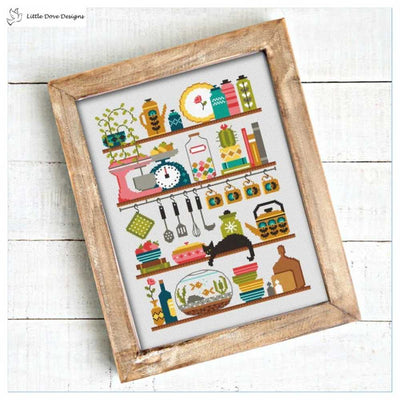 Little Dove Designs Cross Stitch Kit - Retro Kitchen