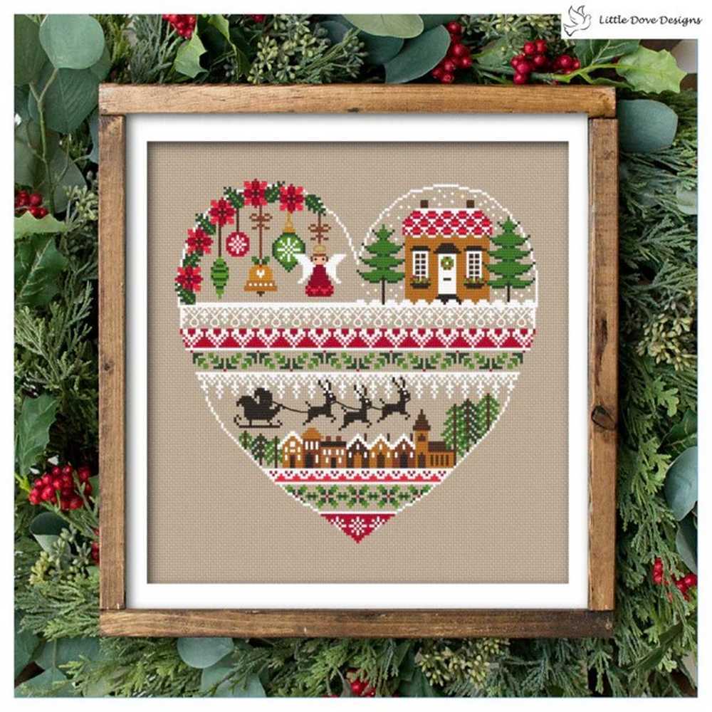 Little Dove Designs Cross Stitch Kit - Heart of Christmas