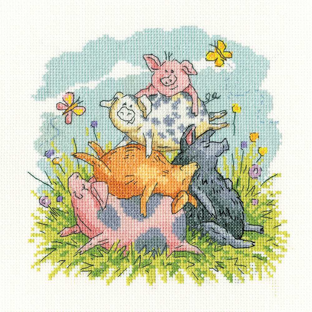 Higgledy Piggledy Cross Stitch Kit - Heritage Crafts