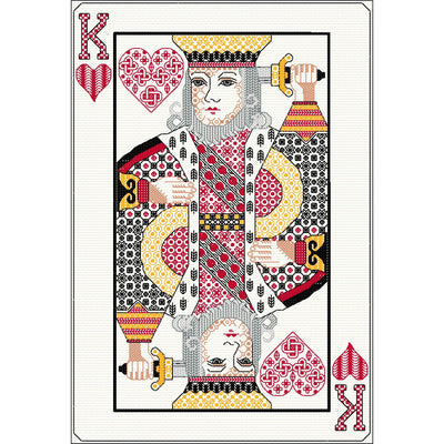King of Hearts Blackwork Kit - Doodlecraft Design