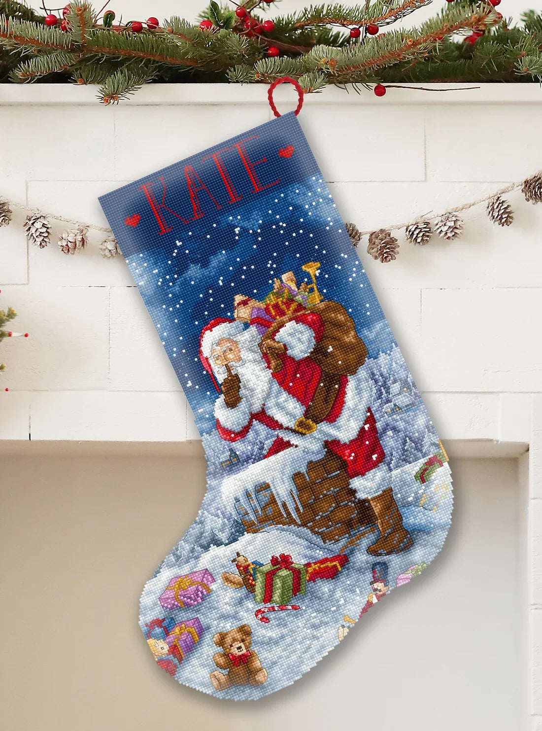 Silent Night Gift Stocking Cross Stitch Kit - Letistitch