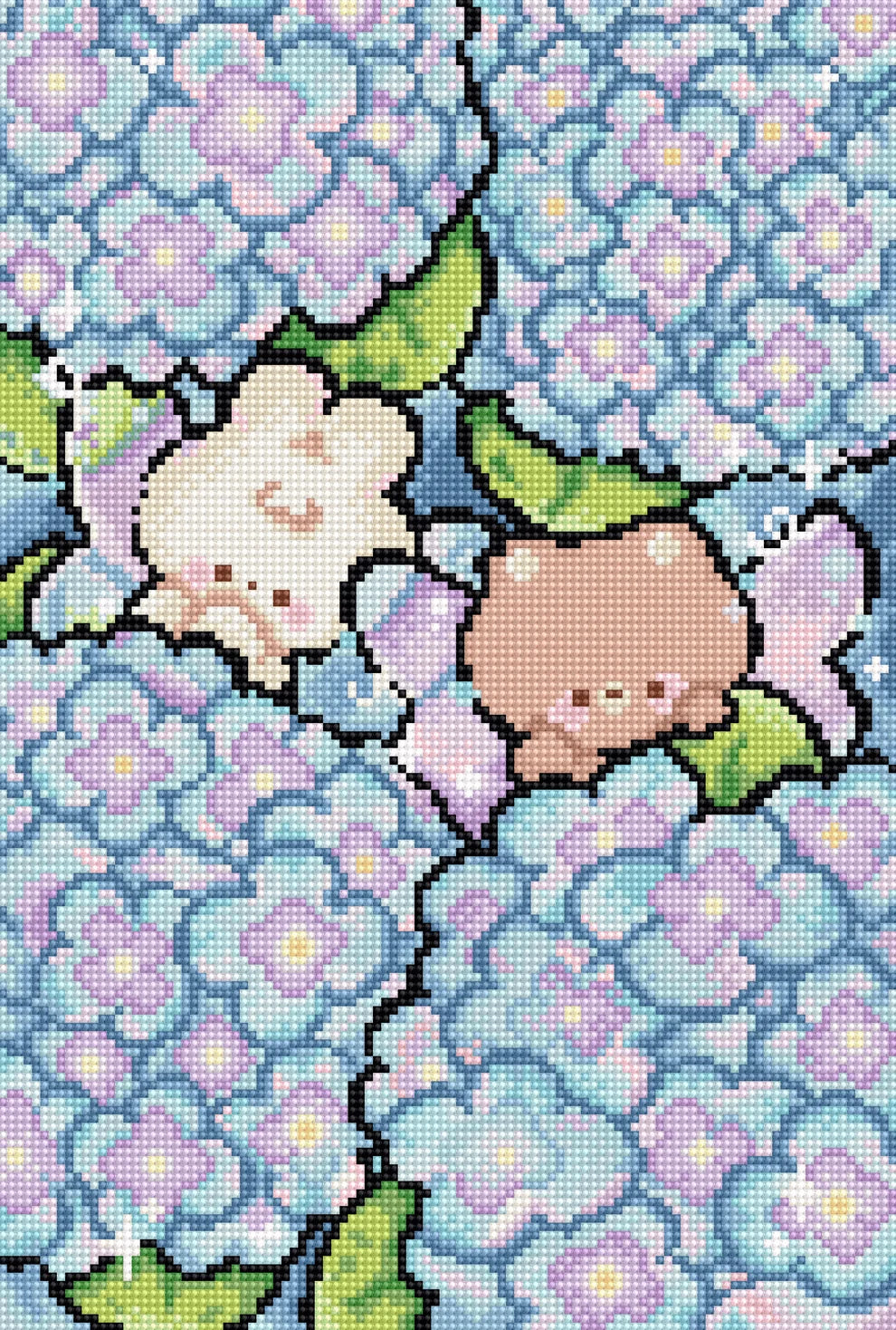 Hiding in Hydrangea Cross Stitch Kit - Letitstitch