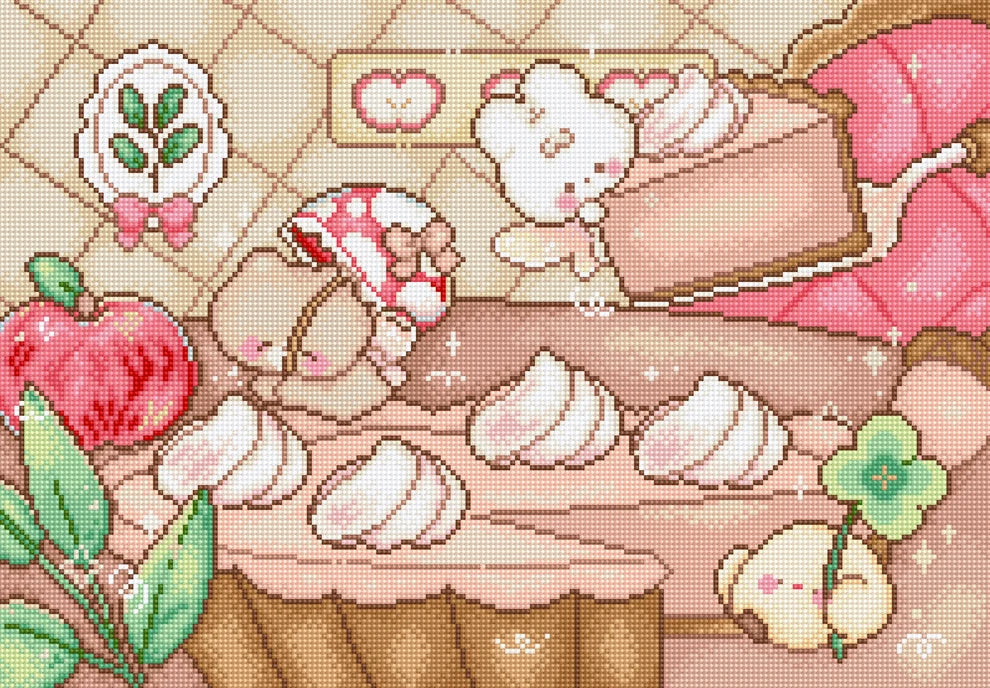Pumpkin Pie Chase Cross Stitch Kit - Letitstitch