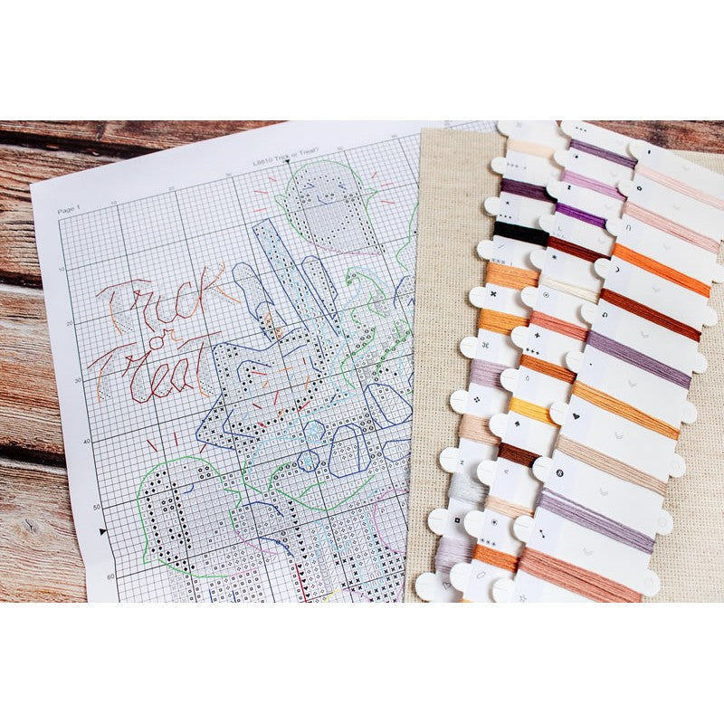 Trick or Treat Ghosts Cross Stitch Kit - Letitstitch