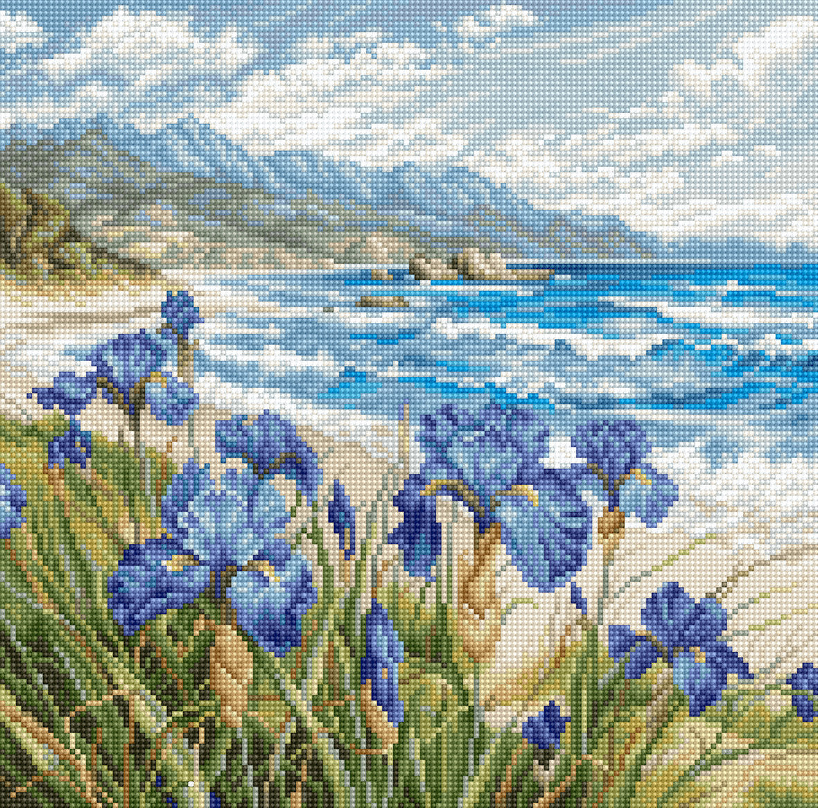 Blue Harmony Cross Stitch Kit - Letitstitch