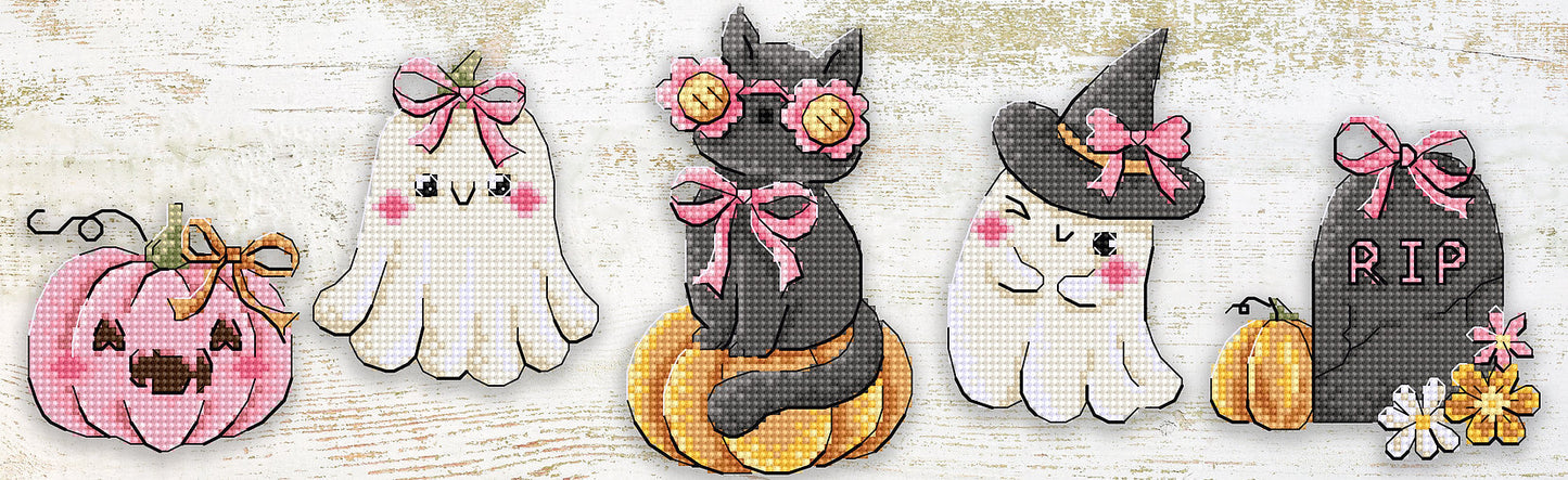 Boo Crew Ornaments Cross Stitch Kit - Letitstitch
