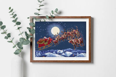 Christmas Eve Flight Cross Stitch Kit - Letitstitch
