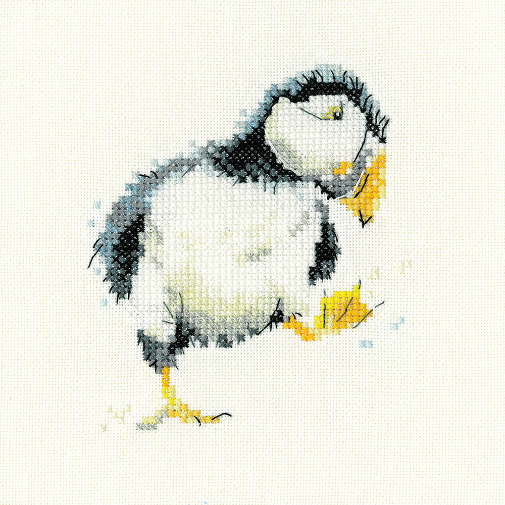 Pickle the Puffin Cross Stitch Kit Heritage Crafts