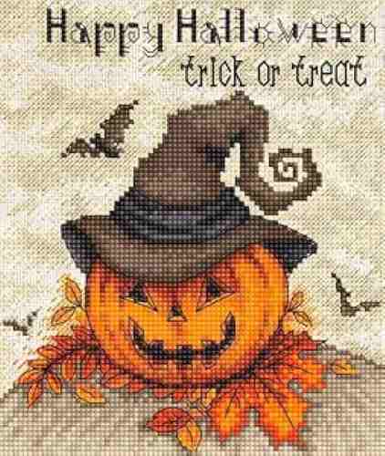 Halloween Trick or Treat Cross Stitch Kit - Letitstitch
