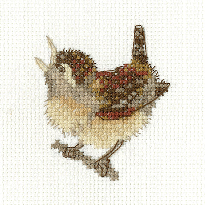 Wren Counted Cross Stitch Kit Heritage Crafts