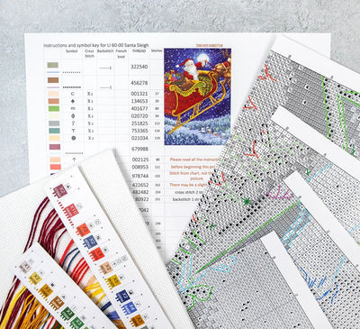 Santa Sleigh Cross Stitch Kit - Letitstitch