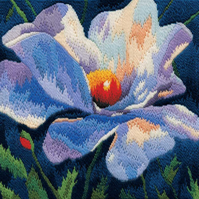 Long Stitch - White Poppy by Derwentwater Designs