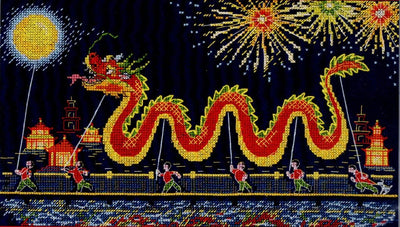 Chinese Dragon Cross Stitch Kit ~ RTO