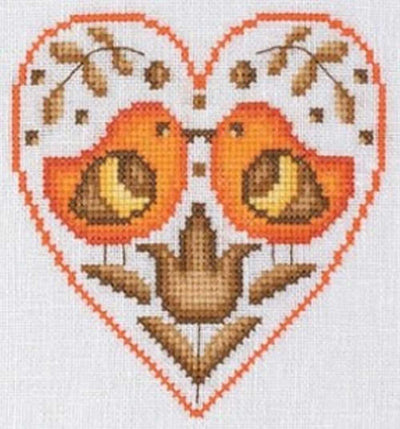 Creative World of Crafts - Love Bird Heart Cross Stitch Mini Kit