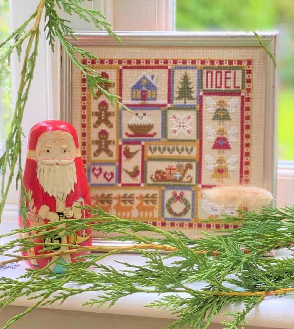 Mini Christmas Patchwork Cross Stitch Kit Historical Sampler Co