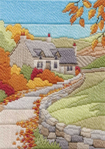 Long Stitch Seasons - Autumn Cottage by Derwentwater Designs