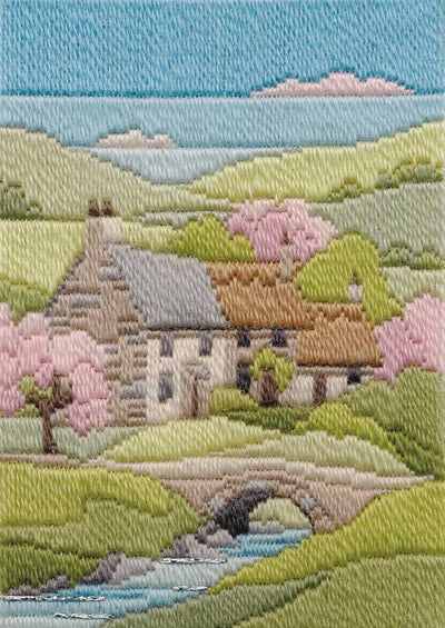 Long Stitch Seasons - Spring Cottage by Derwentwater Designs