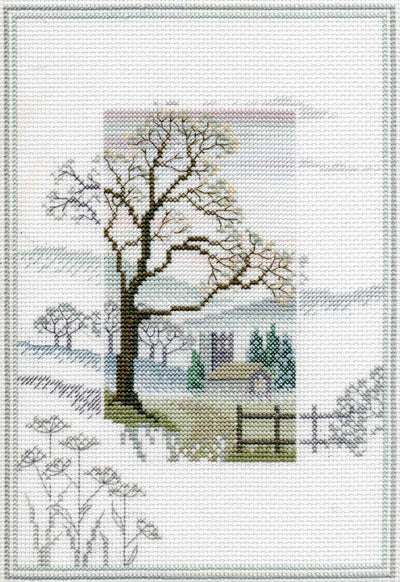 Misty Mornings - Winter Tree Cross Stitch Kit by Derwentwater Designs