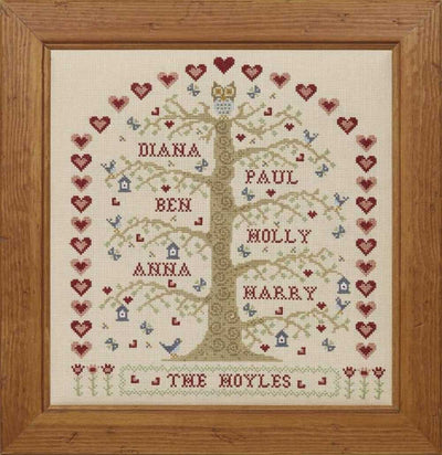 My Family Tree – Natural Cross Stitch Kit Historical Sampler Co