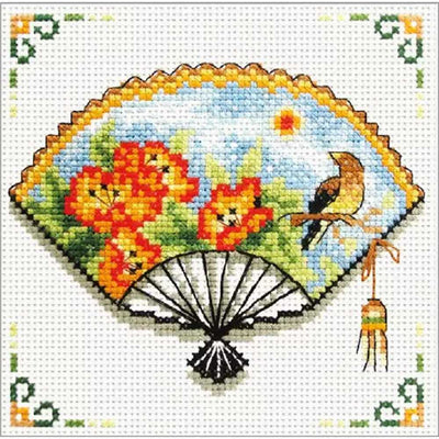 Nasturtium Fan Cross Stitch Kit Needleart World