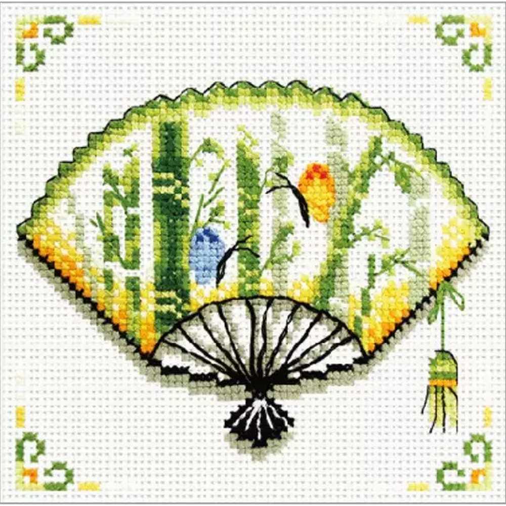 Bamboo Fan  Cross Stitch Kit Needleart World