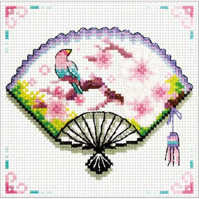 Cherry Blossom Fan Cross Stitch Kit Needleart World