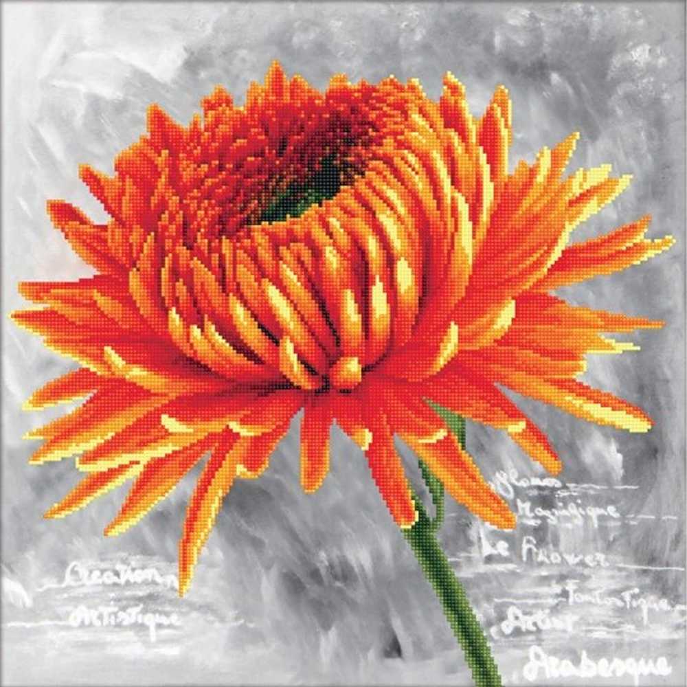 Orange Dahlia Cross Stitch Kit Needleart World