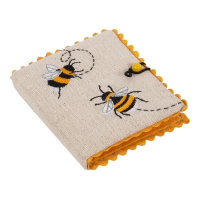 Embroidered Bee Needle Case & Scissors - Hobby Gift