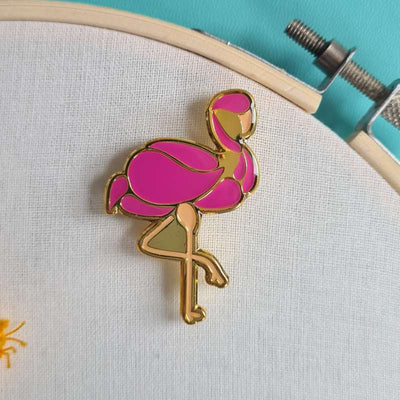 Flamingo NEEDLE MINDER ~ Paraffle Embroidery
