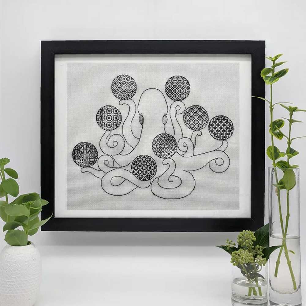 Octopus Blackwork Kit - The Steady Thread