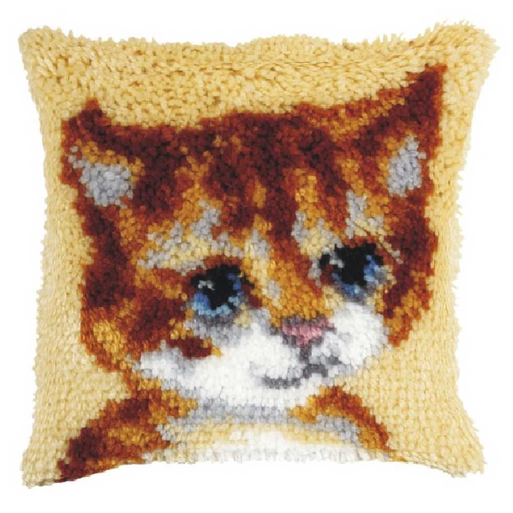 Cat Cushion Latch Hook Kit by Orchidea  ~ ORC.4018