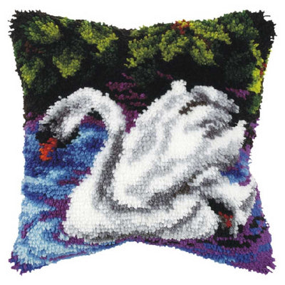 Swan Cushion Latch Hook Kit by Orchidea  ~ ORC.4022