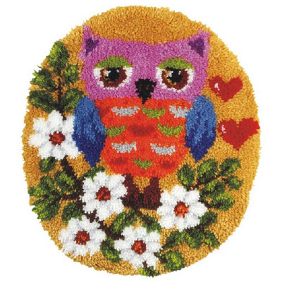 Owl Shaped Rug Latch Hook Kit by Orchidea  ~ ORC.4024