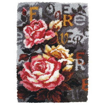 Roses Rug Latch Hook Kit by Orchidea  ~ ORC.4026