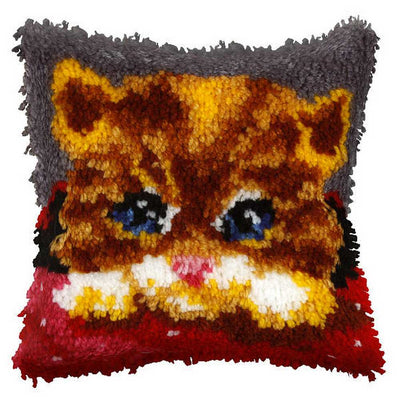 Kitten Cushion Latch Hook Kit by Orchidea  ~ ORC.4056