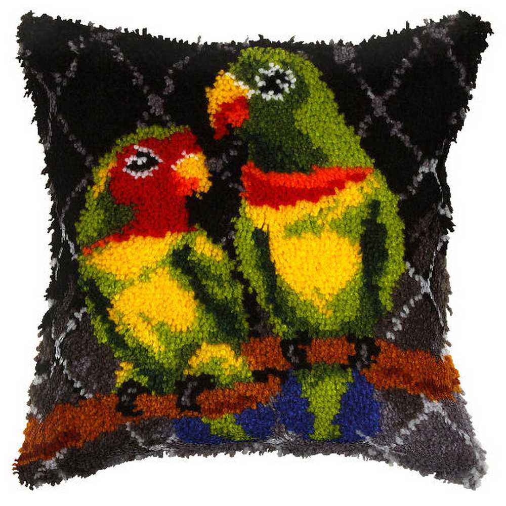 Parrots Cushion Latch Hook Kit by Orchidea ~ ORC.4064