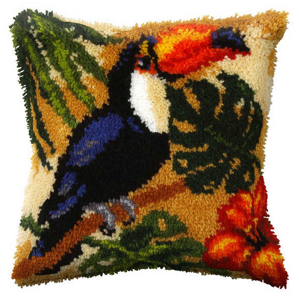 Toucan Cushion Latch Hook Kit by Orchidea  ~ ORC.4067