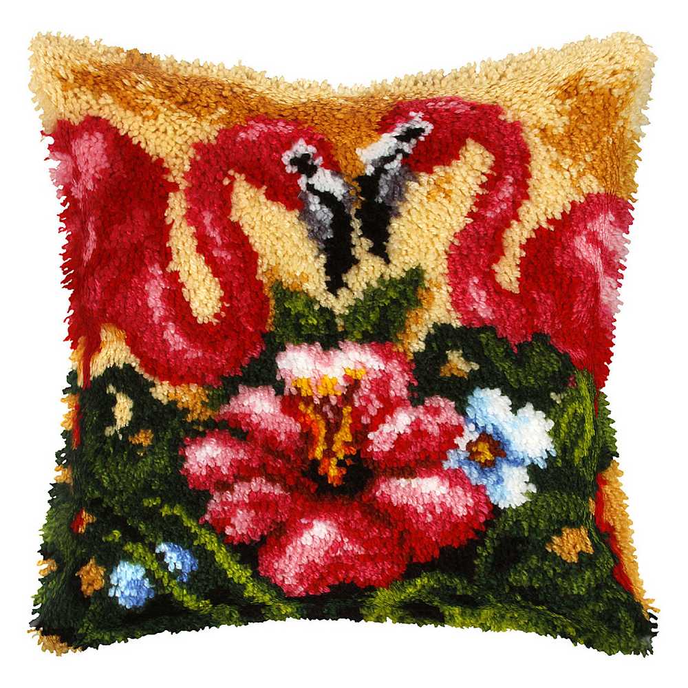 Flamingo Cushion Latch Hook Kit by Orchidea  ~ ORC.4081