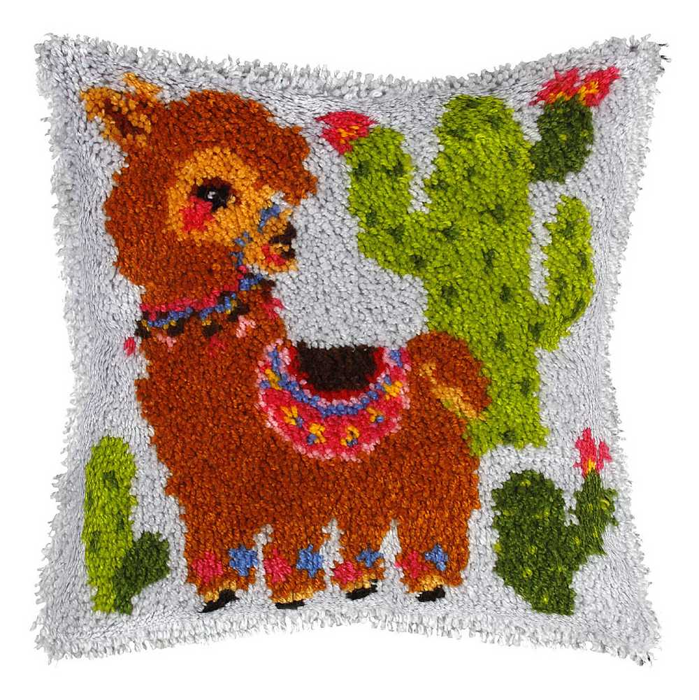 Llama Cushion Latch Hook Kit by Orchidea ~ ORC.4084