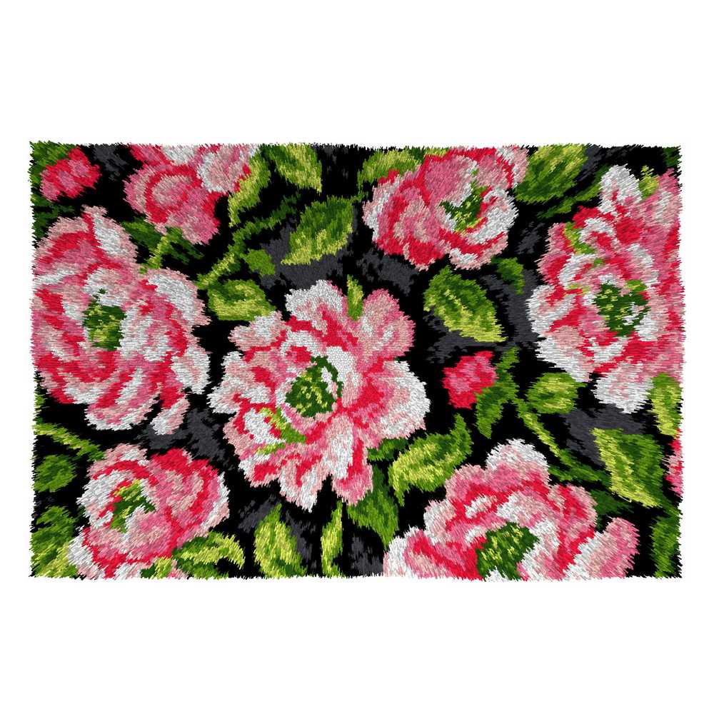 Roses Latch Hook Rug Kit - Orchidea ~ ORC.4099