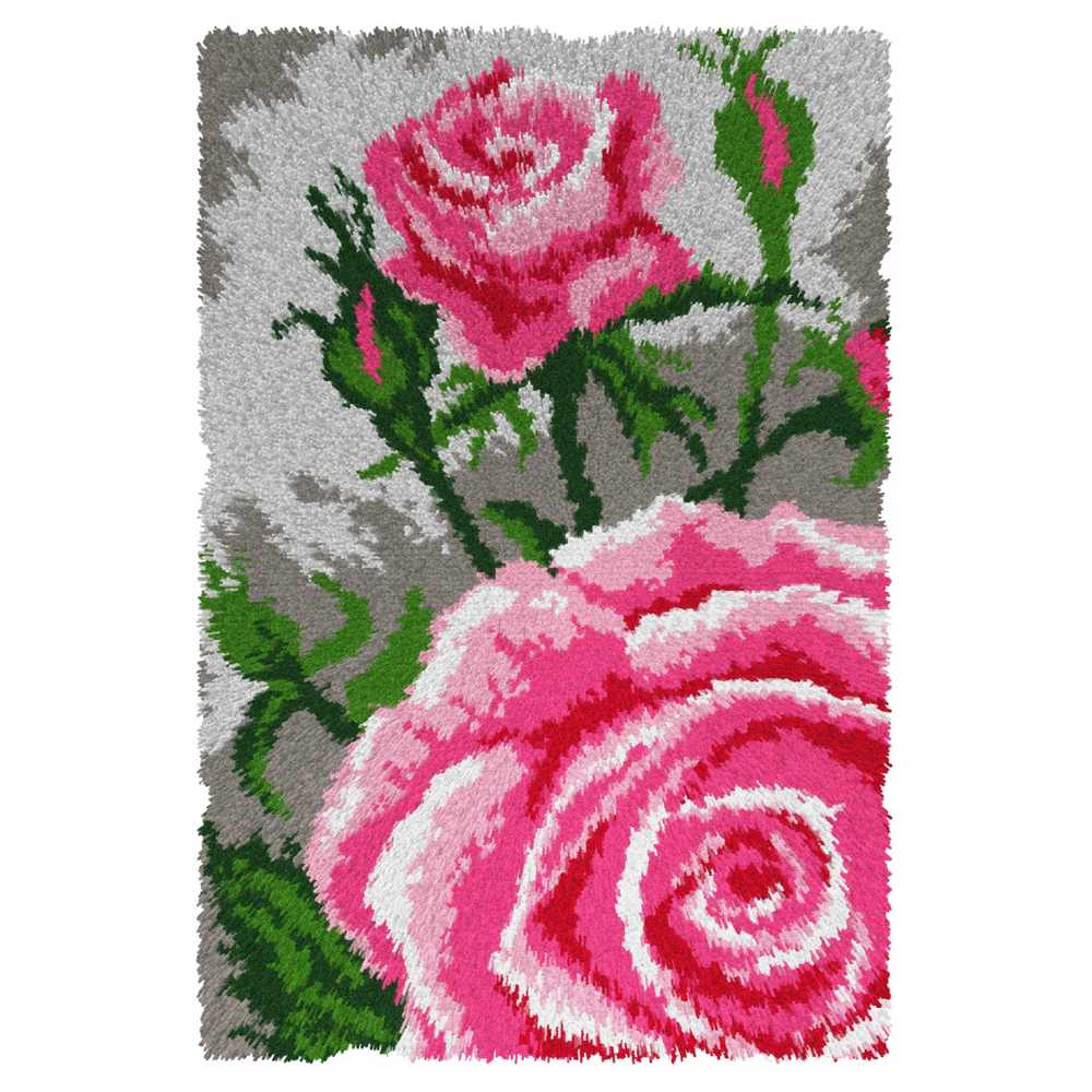 Roses Bloooms Latch Hook Rug Kit - Orchidea ~ ORC.4106 – Very Crafty