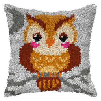 Owl Latch Hook Cushion Kit Orchidea  ~ ORC.4109