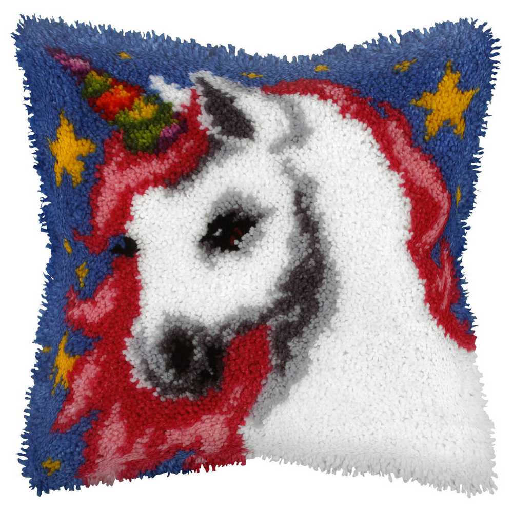 Unicorn Latch Hook Cushion Kit Orchidea ~ ORC.4119