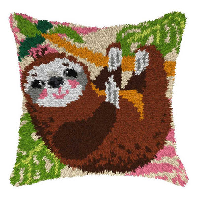 Sloth 2 Latch Hook Cushion Kit Orchidea  ~ ORC.4141