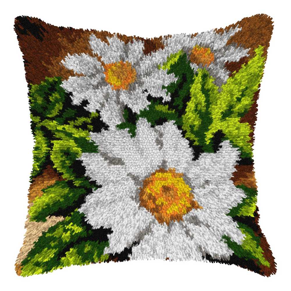Daisies Latch Hook Cushion Kit Orchidea ~ ORC.4155