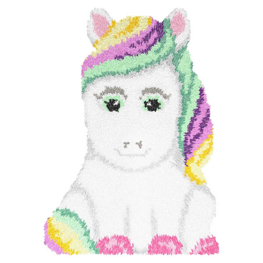 Unicorn 2 Latch Hook Cushion Kit Orchidea ~ ORC.4162